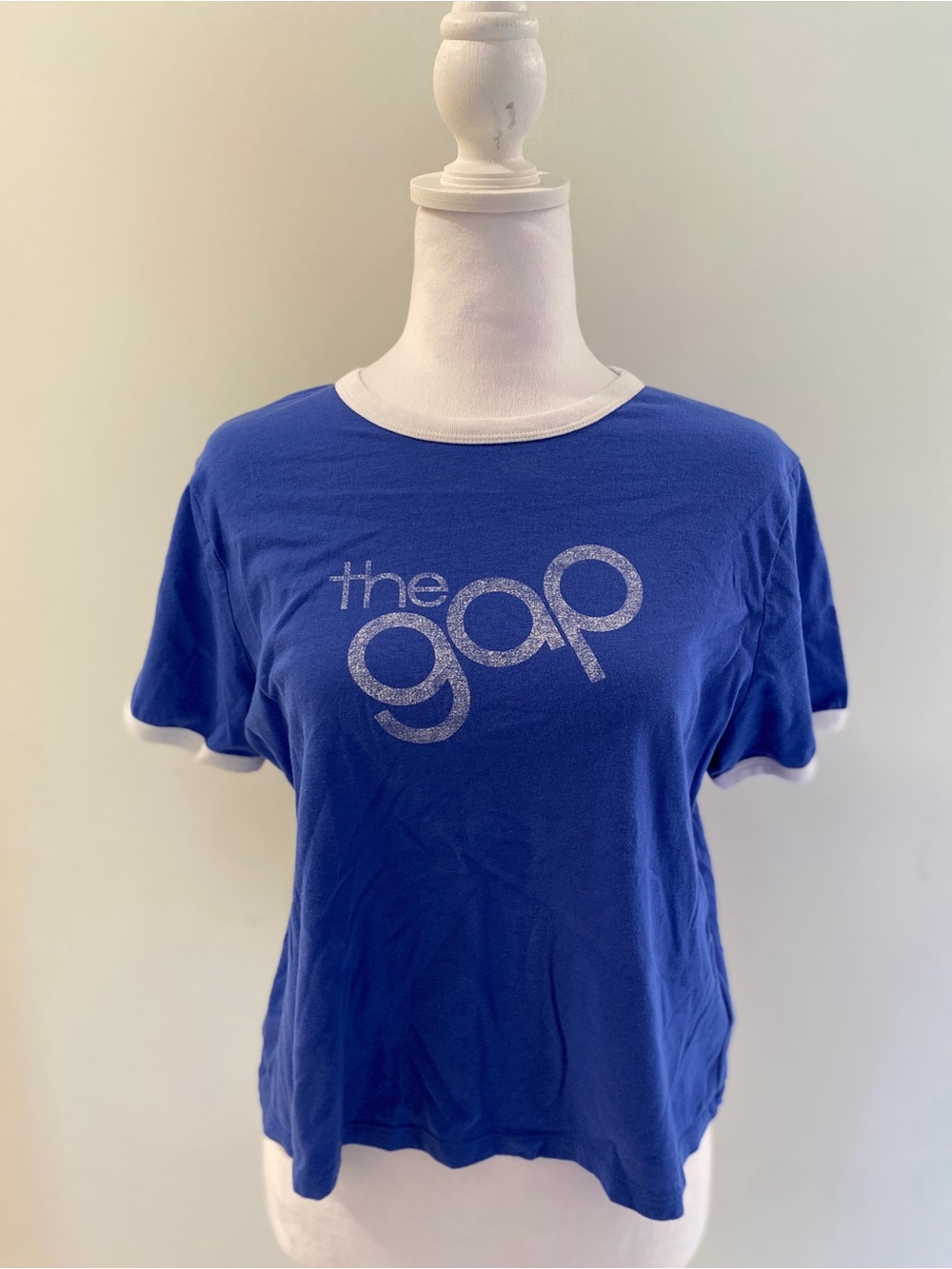 Gap Blue Ringer T-Shirt - 100% Cotton - Women’s Medium